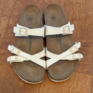 Birkenstock Franca Canvas Eggshell Size 41